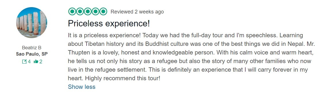 good review of tibetan tours in pokhara nepal