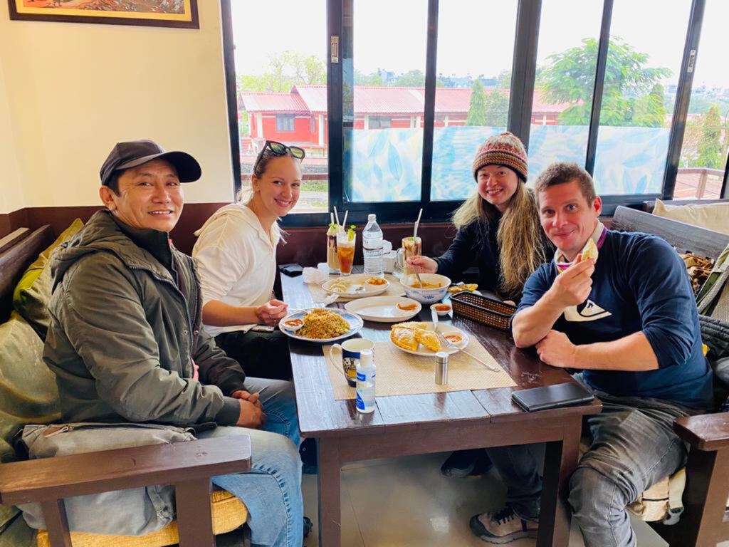 Tibetan momos and thenthuk lunch during Pokhara day tour with sunrise