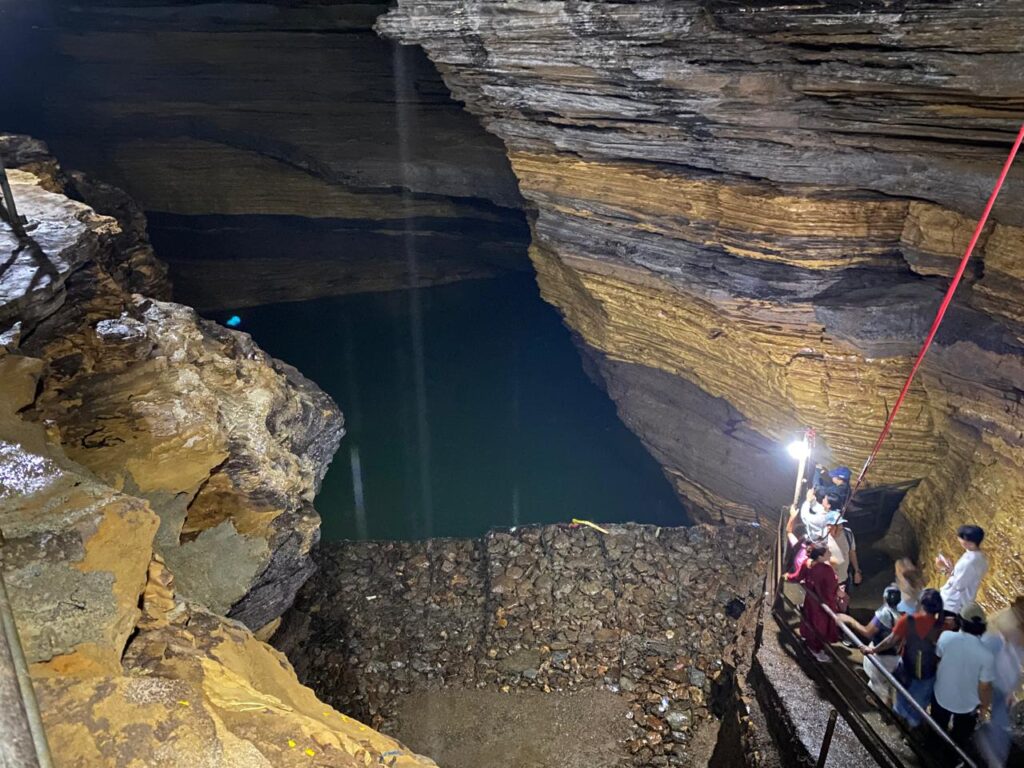 Inside Gupteshwor Mahadev Cave near Davis Falls in Pokhara