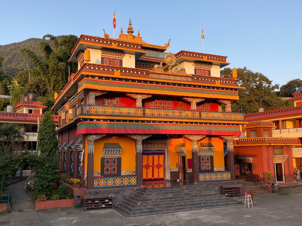 Colourful Tibetan Buddhist monastery building in Pokhara – half day cultural tour