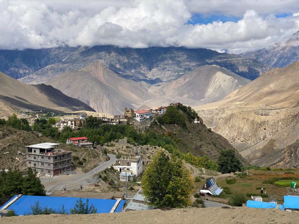Jharkot village and monastery, seen on one of the best short treks in Nepal from Pokhara