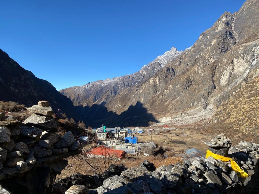 A traditional tea house lodge on the Kyanjin Gompa Trek, part of the classic tea house trek Nepal experience