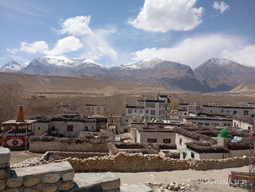 Tsarang village along the Lo Manthang Trek route